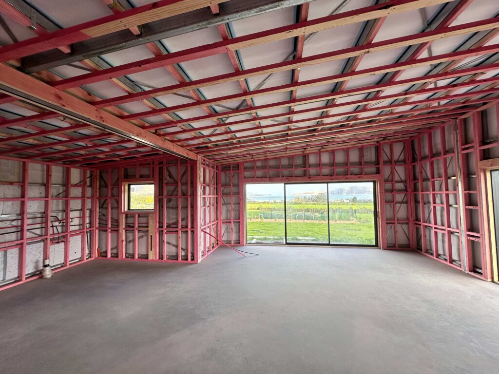 Timber framing under construction - new build vs renovation